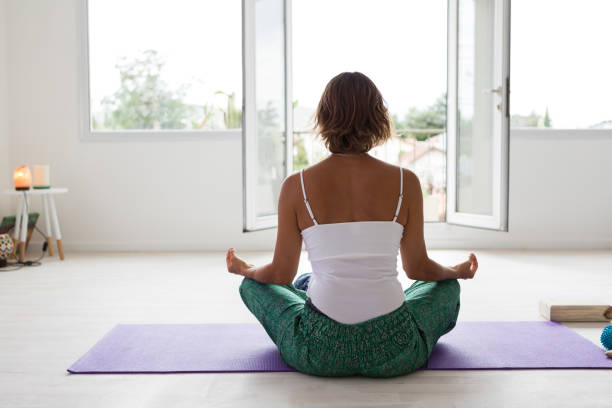 istock Argentinian woman doing yoga exercises 1503668894