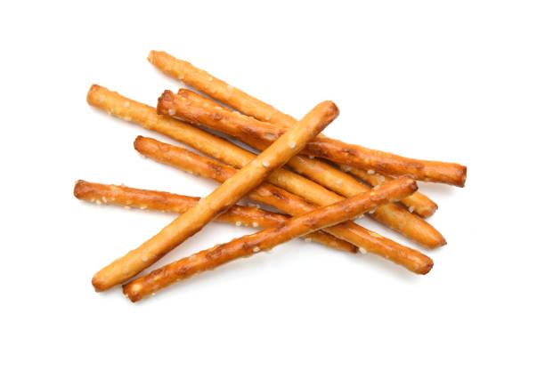 istock Salted pretzels isolated on a white background 1503682191