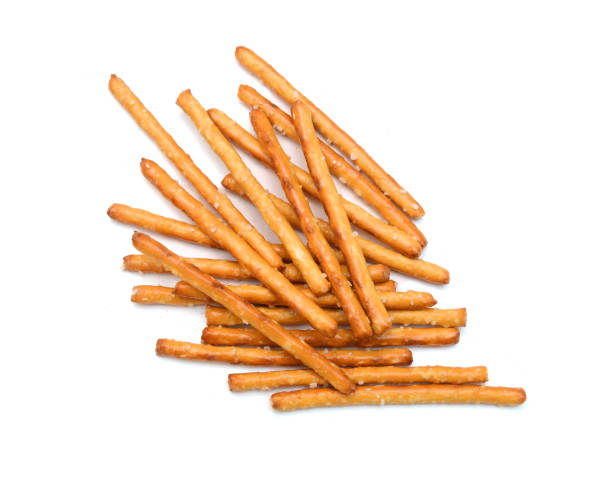 istock Salted pretzels isolated on a white background 1503682769