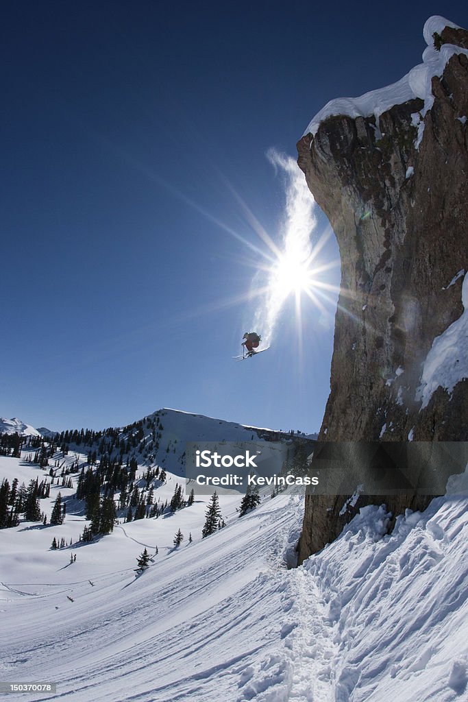Vapor Trail - Lizenzfrei Skifahren Stock-Foto