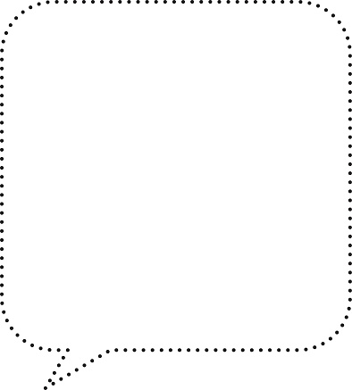 Rounded Rectangle Speech Bubbles Dotted Line Frame Only Stock ...