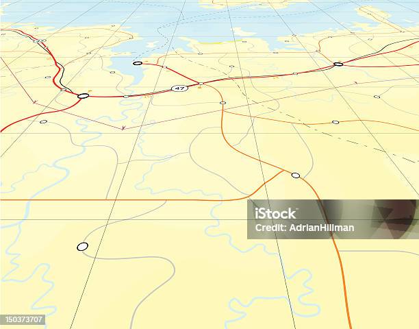 Map Angled Angled Map Stock Illustration - Download Image Now - Generic Location ...