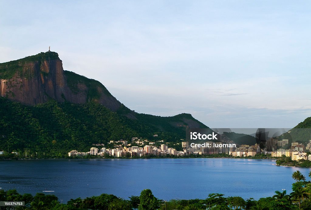 Lagoa Rodrigo de Freitas in Rio - Lizenzfrei Außenaufnahme von Gebäuden Stock-Foto