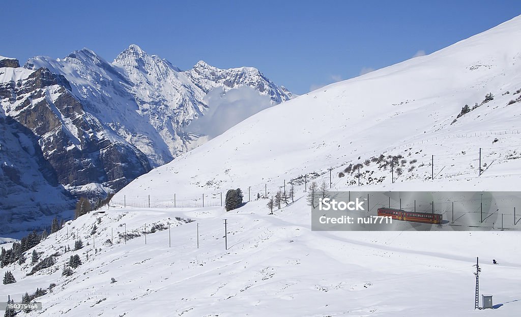 鉄道を Jungfraujoch ,Switzerland - スイスのロイヤリティフリーストックフォト