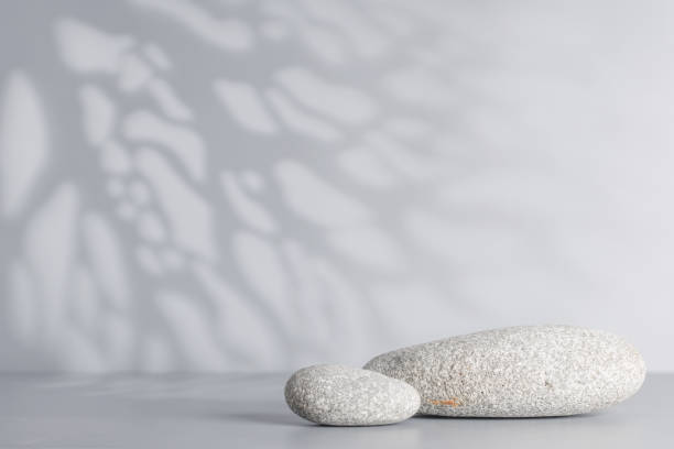 istock Backdrop with smooth sea pebbles, perfect podium 1503756476