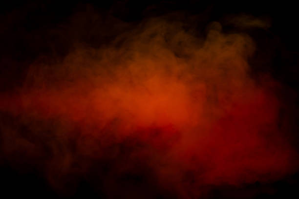 istock Orange and red steam on a black background. 1503757218