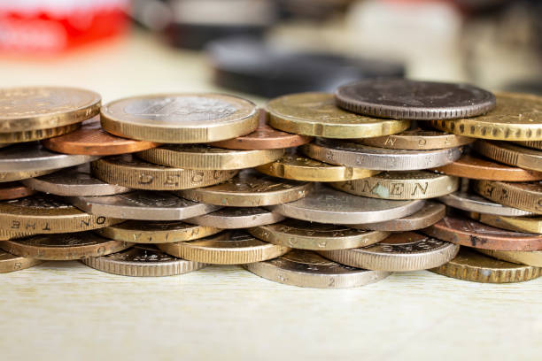 istock European currency coins,  soft focus close up, 1503757814