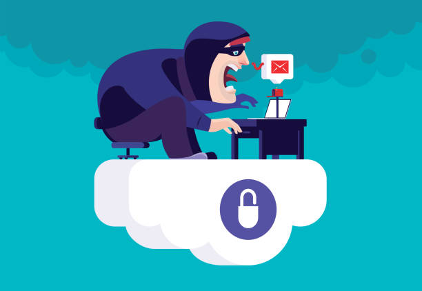 hacker screaming when finding worm in email on laptop vector illustration of hacker screaming when finding worm in email on laptop computer worm computer bug cartoon stock illustrations