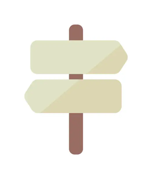 Vector illustration of Signpost, guidepost vector icon illustration