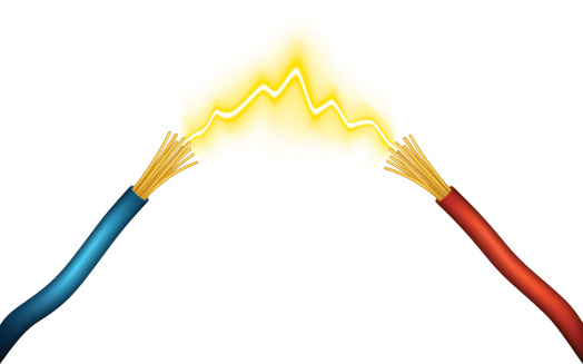 Cartoon Connection Spark Spark Stock Illustration - Download Image Now - Cable, Sparks, Computer ...