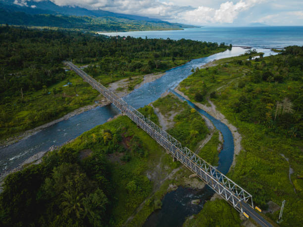 istock Kawanoa Bridge and River in Seram Island, Maluku 1503788471