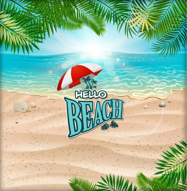 Vector illustration of non-urban tropic beach