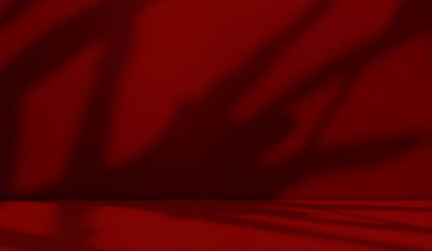 istock Red Shadow Background,Abstract Texture Studio Room Wall,Light Overlay Leaf Nature on Floor Dark Grunge Cement Marble Loft Interior Pattern Paper 3d Table Product Stage Display Backdrop Kitchen 1503810842