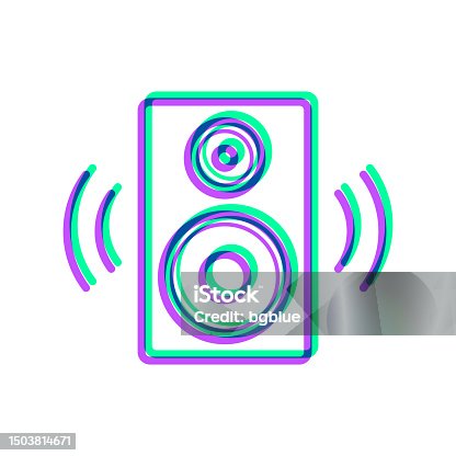 istock Speaker. Icon with two color overlay on white background 1503814671
