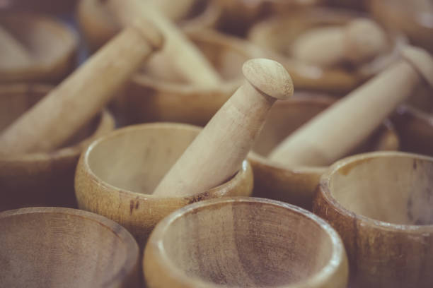 istock Wooden Mortars and Pestles. 1503815778