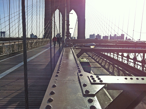 Brooklyn Bridge in Manhattan New York, United States. January 02, 2015