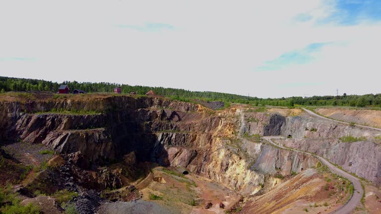 Historic copper mine in the town of Falun in Sweden.