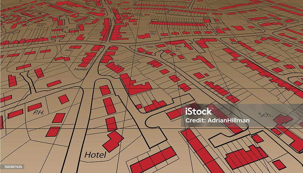 Map Angled Angled Street Map Stock Illustration - Download Image Now - City Map ...