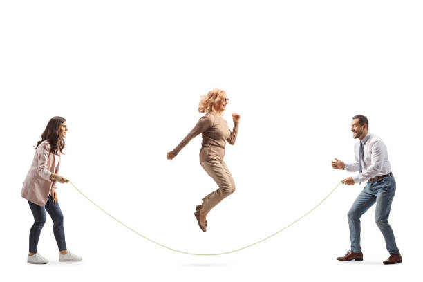 istock Group of adults playing skipping rope 1503876866