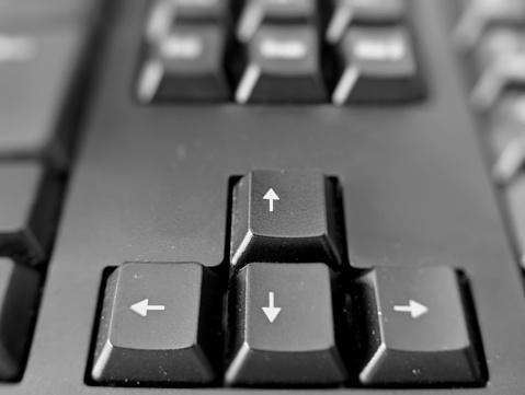 Arrow Keys in Black and White