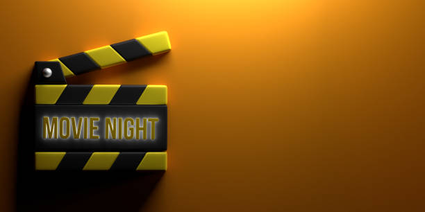 istock Movie Night written on movie clapper board. 1503900448