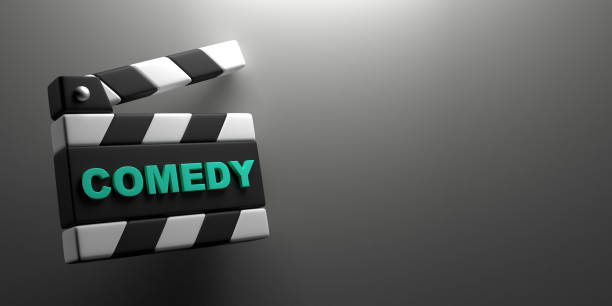 istock Comedy written on movie clapper board. 1503900496