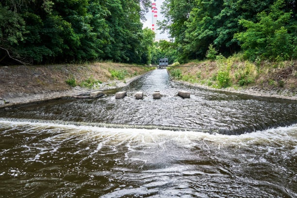 istock Cooling water outflow of a coal-fired power plant on the Elbe 1503900959