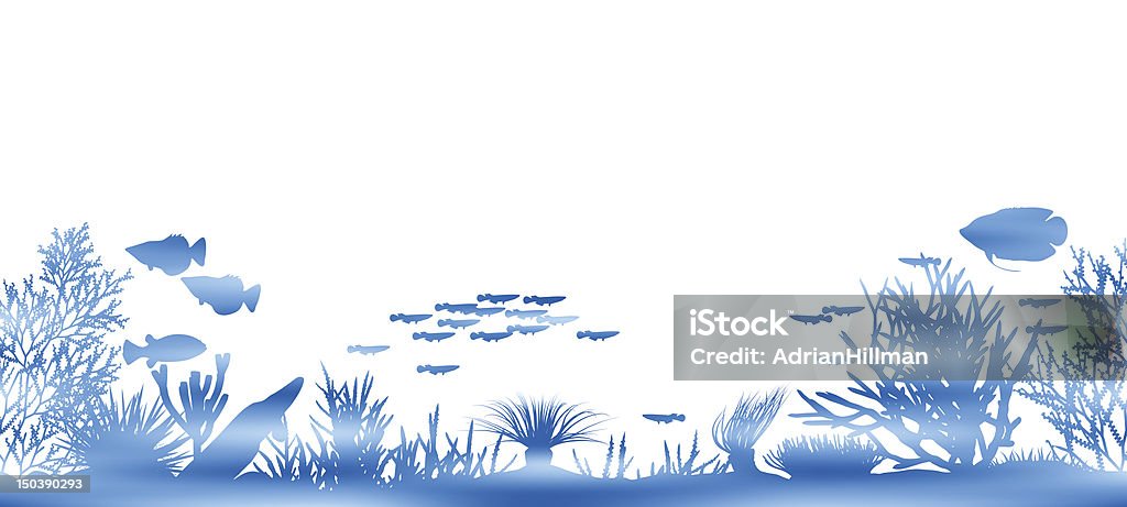 Corail l'eau - clipart vectoriel de Anémone de mer libre de droits