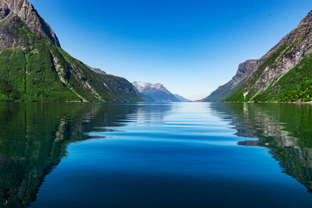 istock Water reflection on a fjord in Norway 1503912435
