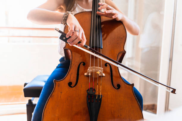 istock Talented Cellist Engaged in Intensive Practice with Ancient Instrument 1503921059
