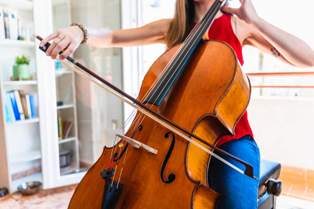istock Captivating Image of a Professional Cellist in Home Studio 1503921078