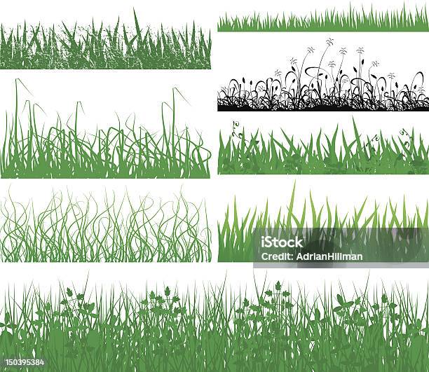 Gras Mit Fransen Stock Vektor Art und mehr Bilder von Grasland - Grasland, Computergrafiken, Rand