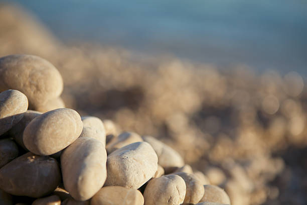 Stones on a beach stock photo