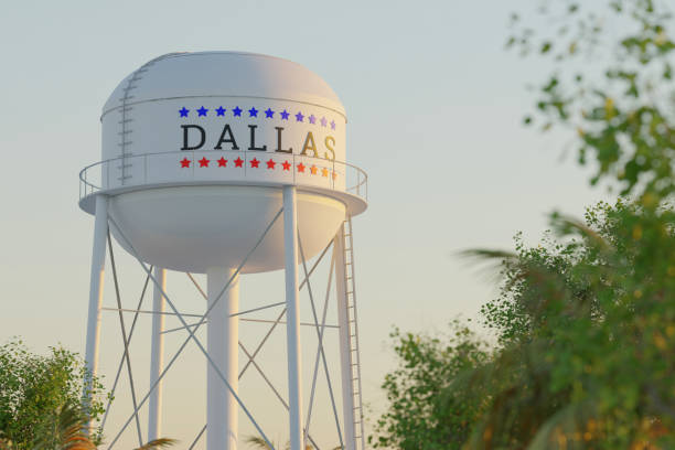 Dallas Water Tower stock photo