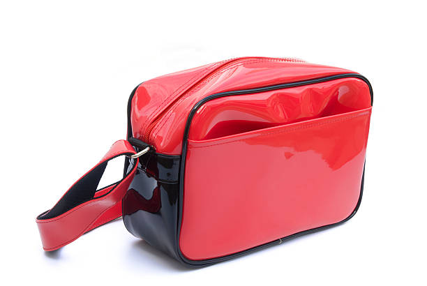 istock red and black handbag with clipping path 150398698