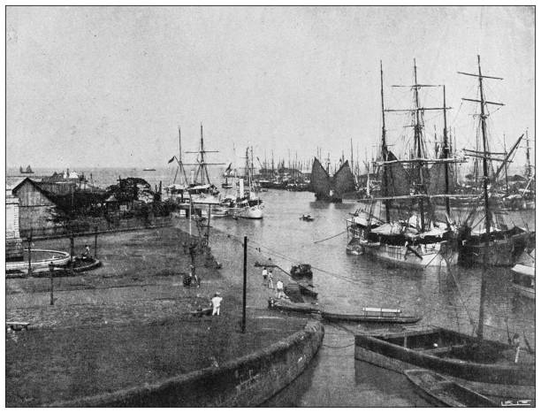 istock Antique image from British magazine: Spanish American War, Philippines, River Pasig, Manila 1503992265