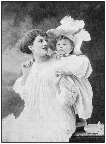 istock Antique image from British magazine: Castlewellan, Northern Ireland, Countess Annesley and Lady Clare, her daughter 1503992388