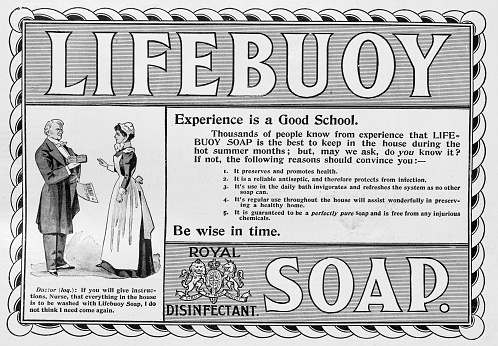 Antique advertisement from British magazine: Lifebuoy Soap