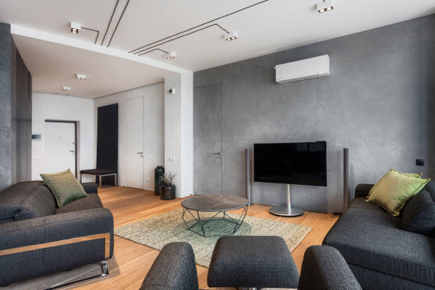 istock furnished lounge room with loft interior in flat studio 1503994085