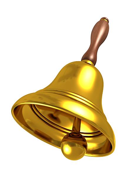 istock School golden bell on white background 150399594