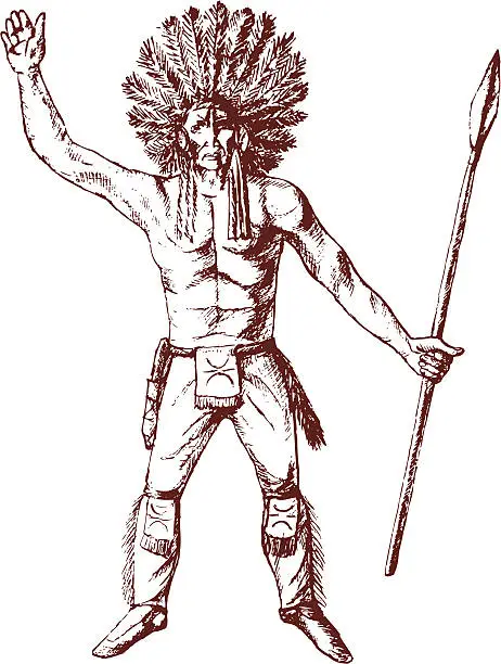 Vector illustration of Native American