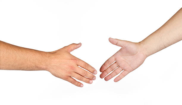 istock Shaking hands of two male people isolated 150399798