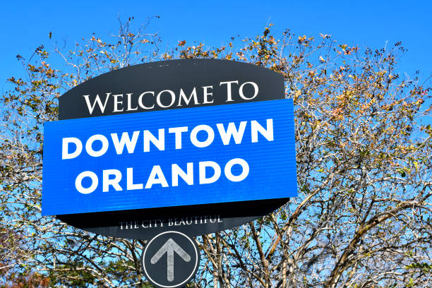 istock Welcome to downtown Orlando sign in central Florida 1504009111