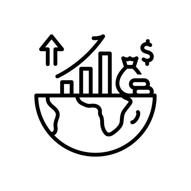 Gdp growth Icon for gdp, growth, economic, profit, income, product, gross domestic product gdp stock illustrations