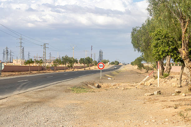 Speed Limit Sign in Marrakesh-Safi, Morocco