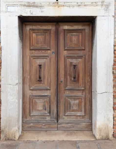 istock Historic, large old wooden door 1504023094
