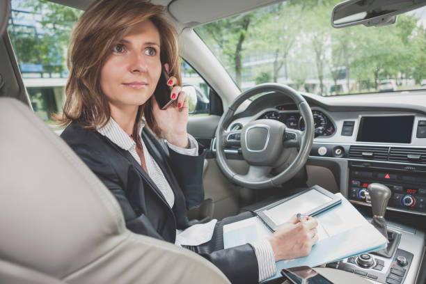 istock Businesswoman in a car 1504065507