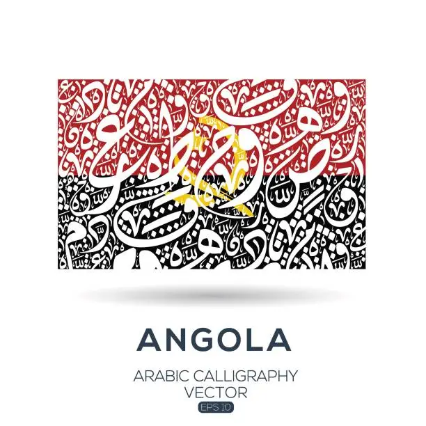 Vector illustration of Flag of Angola