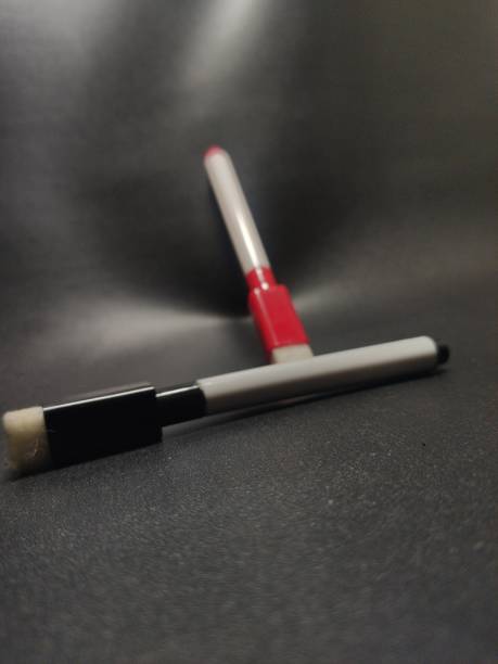 istock red and black Pen with magnetic cap and eraser 1504109031