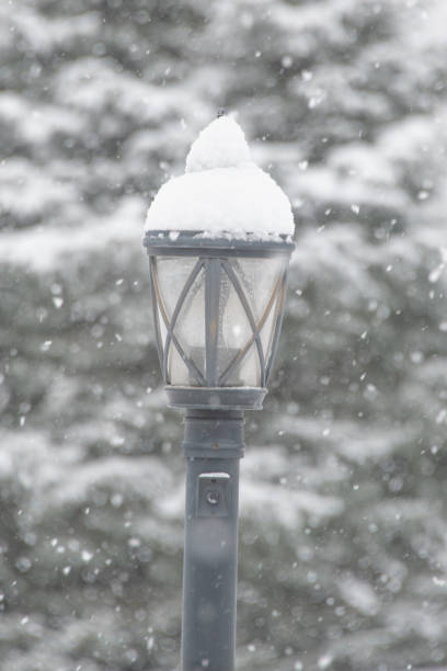 istock Lamp post in the snow-Howard County, Indiana 1504146344